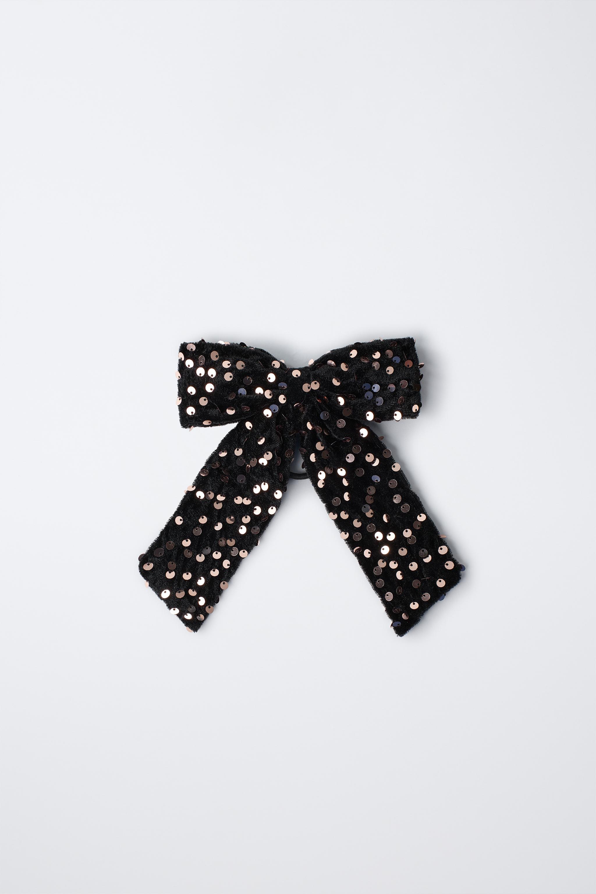 SEQUIN BOW HAIR TIE